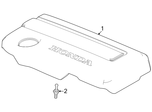 2023 Honda CR-V Engine Appearance Cover Diagram