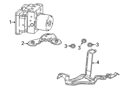 2022 Honda CR-V ABS Components Diagram 1