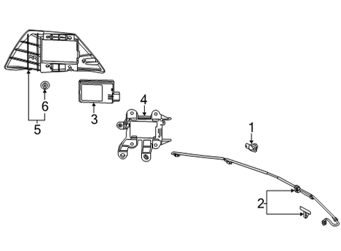 2022 Honda Civic Electrical Components - Rear Bumper Diagram 1