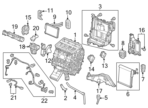 2023 Honda HR-V A/C Evaporator & Heater Components Diagram