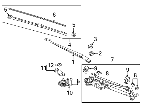 2022 Honda HR-V Wiper & Washer Components Diagram 3