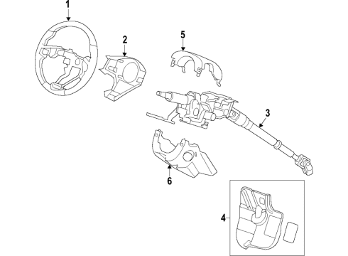 2022 Honda CR-V Steering Column & Wheel, Steering Gear & Linkage Diagram 1