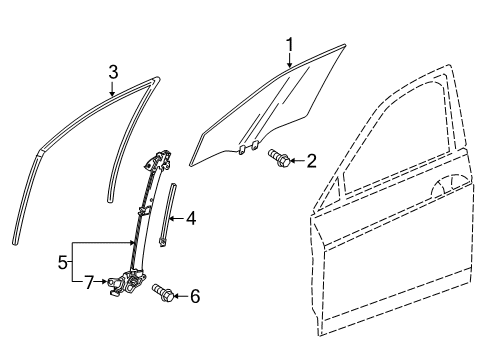 2022 Honda Accord Hybrid Front Door Diagram 1