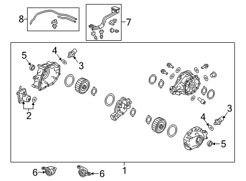 2023 Honda Ridgeline Axle & Differential - Rear Diagram 2