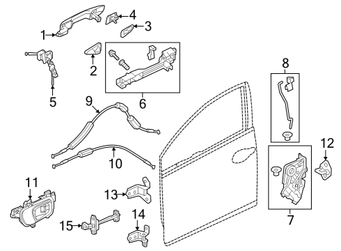 2023 Honda CR-V Lock & Hardware Diagram 1