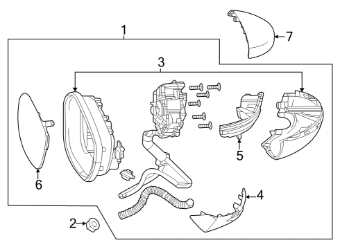 2023 Honda HR-V LIGHT, L- SIDE TURN Diagram for 34350-3W0-A01