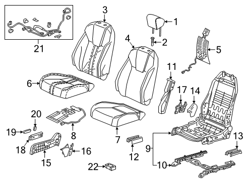 2022 Honda Insight Power Seats Diagram 2