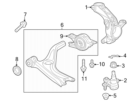 2024 Honda Accord Front Suspension Components Diagram