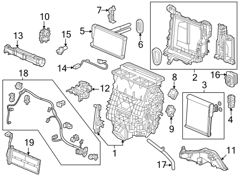 2023 Honda CR-V A/C Evaporator & Heater Components Diagram