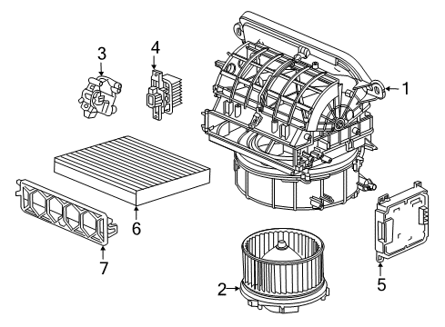 2022 Honda Accord Hybrid Blower Motor & Fan Diagram