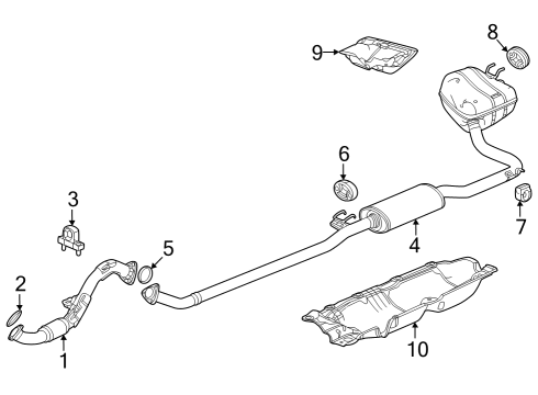 2024 Honda CR-V Exhaust Components Diagram 2