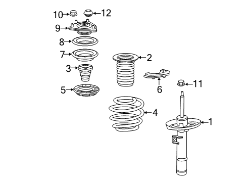 2022 Honda CR-V Struts & Components - Front Diagram