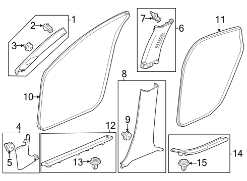 2023 Honda CR-V SEAL, FR Diagram for 72315-3A0-A01