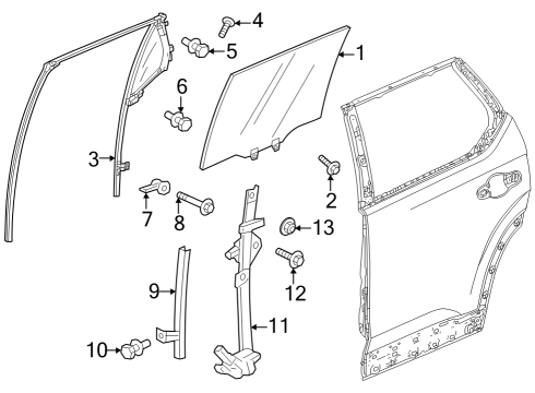 2024 Honda Pilot REGULATOR, R- RR Diagram for 72710-T90-A01