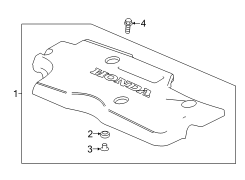 2022 Honda Accord Hybrid Engine Appearance Cover Diagram 1