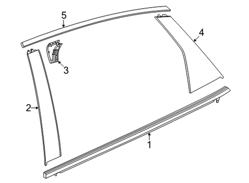 2022 Honda Civic Exterior Trim - Rear Door Diagram 2