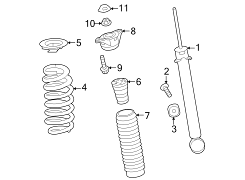 2024 Honda Pilot Shocks & Components - Rear Diagram 1