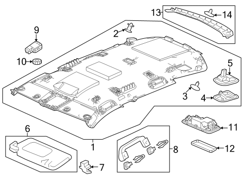 2023 Honda CR-V SUNVISOR *NH882L* Diagram for 83230-3A0-A01ZA