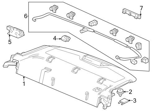 2023 Honda Accord Hybrid Interior Trim - Rear Body Diagram
