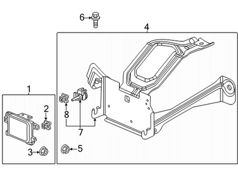 2022 Honda HR-V Electrical Components - Front Bumper Diagram