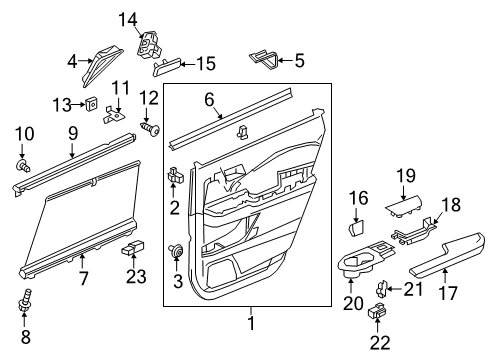 2022 Honda Pilot Rear Door Diagram 2
