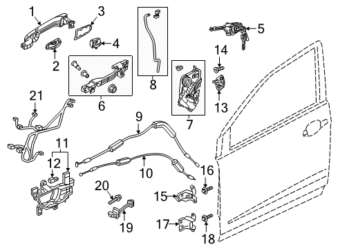 2022 Honda CR-V Lock & Hardware Diagram 1