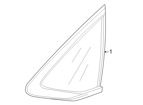 2024 Honda Accord Hybrid Glass & Hardware - Quarter Panel Diagram