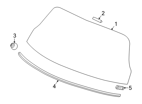 2023 Honda Odyssey Glass - Lift Gate Diagram