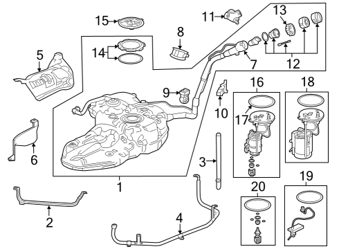 2023 Honda CR-V Fuel System Components Diagram