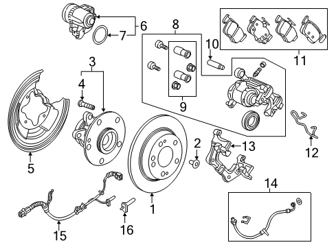2020 Honda Civic CALIPER SUB-ASSY Diagram for 43019-T20-A02