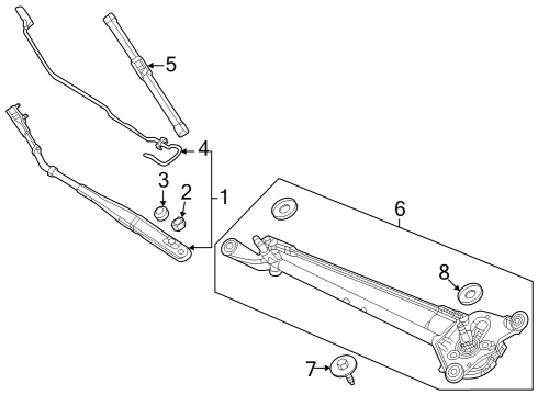 2023 Honda HR-V Wiper & Washer Components Diagram 3