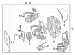 Diagram for 2023 Honda Ridgeline Mirror Cover - 76201-TG7-A21ZT