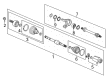Diagram for Honda CR-V Hybrid CV Boot - 44017-3A0-306