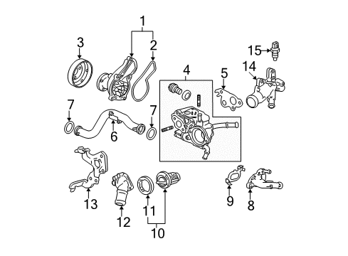 Water Pump Diagram for 19200-RNA-A02