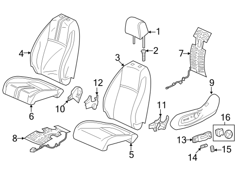 2024 Honda Accord CVR, L- FR- *NH556L* Diagram for 81521-3A0-A11ZA