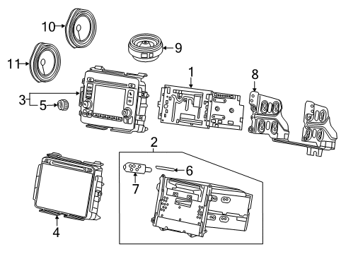 Audio Unit Assy., Base (Pioneer) Diagram for 39171-T7W-A31