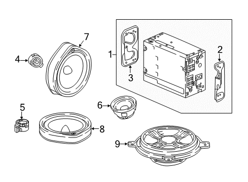 UNIT, DISP AUDIO Diagram for 39540-TWA-A95