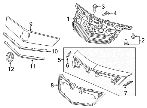 Base.FR Grille Diagram for 75101-TK4-A11