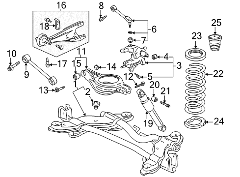 Bush B, Rear Arm Diagram for 52366-S0X-003