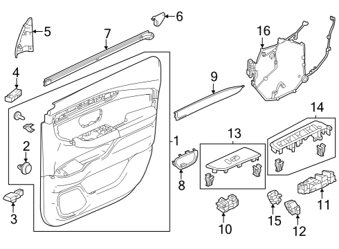 2023 Honda Accord Hybrid SWITCH ASSY Diagram for 35750-T90-A11