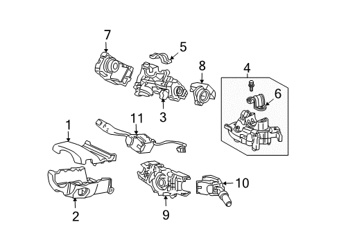 Sensor Assy,Steering Diagram for 35251-TK4-B01