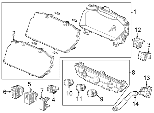 2024 Honda Accord Headlight Assembly Left Diagram for 33150-3A0-A02