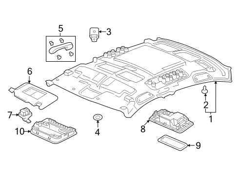 2023 Honda Accord LNG, ROOF *NH882L* Diagram for 83201-30A-A01ZA