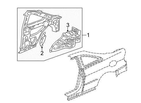 Wheelhouse L RR Diagram for 64730-S3M-A01ZZ
