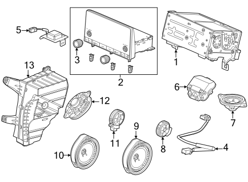 2024 Honda Accord AUDIO UNIT, DISPLAY Diagram for 8A500-3A0-A41