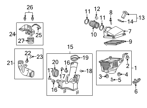 Set,Air/C Case Diagram for 17244-RK1-S00