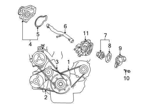 Water Pump Diagram for 19200-P72-003