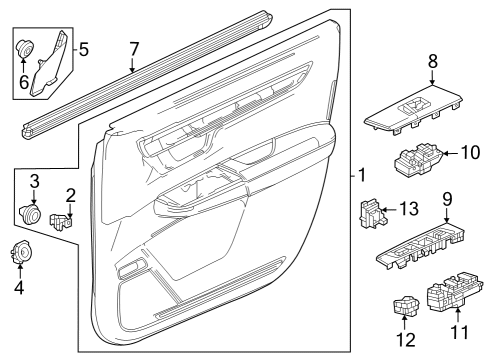 2024 Honda Accord LNG, L- FR- *NH900L* Diagram for 83561-3A0-A61ZA