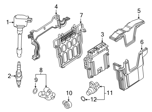 Electronic Control Unit Diagram for 37820-5BF-A21