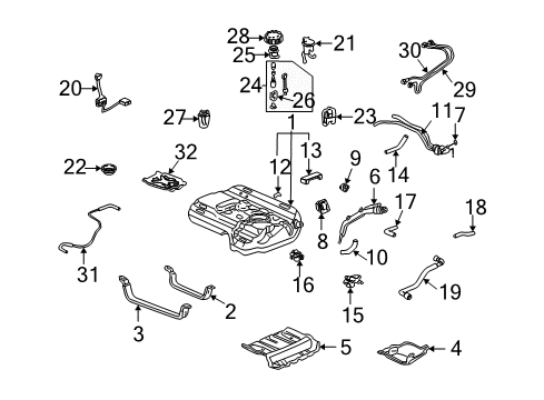 Base Gasket Diagram for 17574-S0X-A01